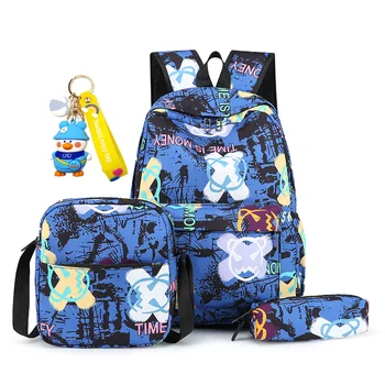 Корейский школьный рюкзак для студентов, набор школьных сумок из 3 предметов для девочек-подростков, повседневная дорожная сумка для ноутбука и книг Kawaii