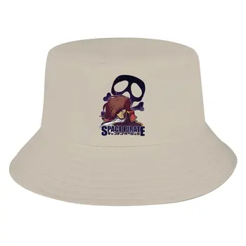 Космический пират Капитан Харлок, панама с черепом, мужская и женская кепка рыбака, хип-хоп Пляжные шляпы для рыбалки