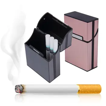 Креативный 20 шт Портсигар для сигарет из алюминиевого сплава, держатель для табака, Карманная коробка, Контейнер для хранения Аксессуаров для курения для мужчин