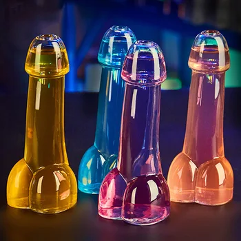 Креативный дизайн бокала для вина в форме пениса, Прозрачный забавный подарок, кружка для мартини, сока, пива, коктейля для вечеринок, бар, Ночное шоу KTV