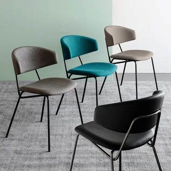 Легкие обеденные стулья в скандинавском стиле, мягкая минималистичная гостиная, Удобные обеденные стулья, Ресторанный шезлонг, мебель для дома