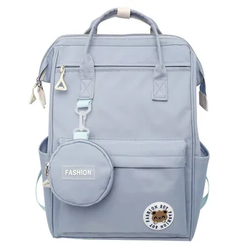Легкие школьные рюкзаки для девочек-подростков, Корейские студенческие школьные сумки, женские Мужские водонепроницаемые Большие дорожные сумки, рюкзак для ноутбука