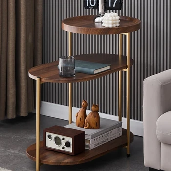 Легкий роскошный простой приставной столик, устойчивый прочный противоскользящий чайный столик, Трехслойный центральный столик в отелях