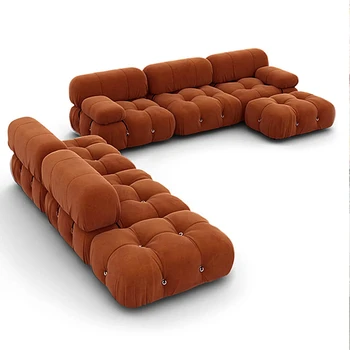 Ленивый диван Мебель для гостиной На заказ Цвет Размер Итальянская комбинация тканей Camalleonda Диван-кровать из овечьего флиса Mario