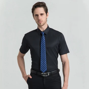 Летний мужской профессиональный деловой рабочий костюм с коротким рукавом, приталенный рабочий костюм для пригородных поездок, мужские рубашки с коротким рукавом, удобная модная рубашка