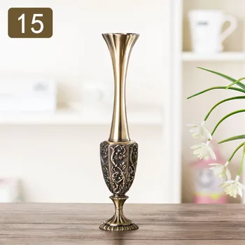 Маленькая ваза из цинкового сплава в европейском стиле, металлические поделки, подарок, элитное украшение дома, украшения ресторана, маленькая цветочная композиция