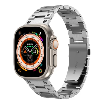 Металлический ремешок для Apple Watch Ultra 49 мм Ремешок для Apple Watch 7 45 мм ремешок из нержавеющей стали ремешок для Apple Watch