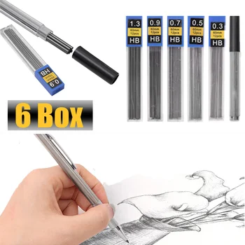 Механический грифель для карандашей 0,3 0,5 0,7 0,9 1,3 2,0 HB Сменные грифели для пресса Автоматические Принадлежности для рисования карандашом Школьный Стационарный