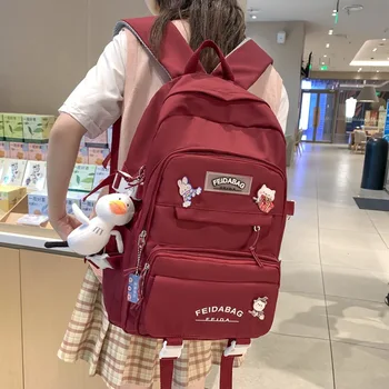 Милый женский рюкзак в японском и корейском стиле, нейлоновая школьная сумка, рюкзаки для девочек-подростков, модный рюкзак для студенток колледжа