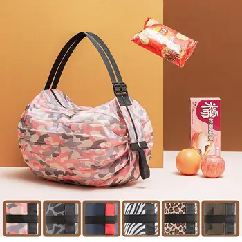 Многоразовая складная сумка для покупок, розовая водонепроницаемая пляжная сумка из ткани Оксфорд, сумка для покупок в супермаркете, переносная сумка для хранения