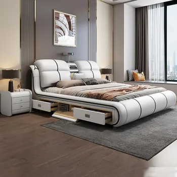 Многофункциональная массажная кровать, содержимое магазина для спальни 1,8 м, большая кровать 1,5 м, проектируемая двуспальная кровать-качалка