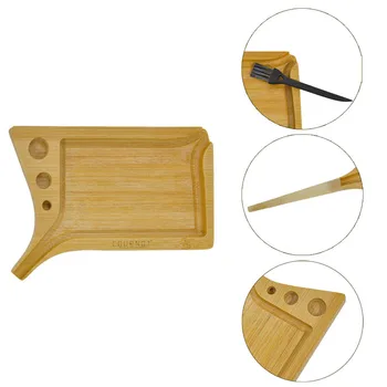 Многофункциональный лоток для измельчения табака из бамбукового дерева с предварительно свернутым конусным держателем ручной работы (5,2 