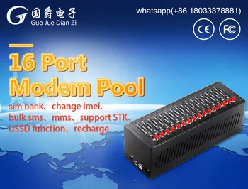 Модем FIMT RJ45 GPRS /GSM модем, поддержка 16 SIM-карт, GSM: 900/1800 МГц