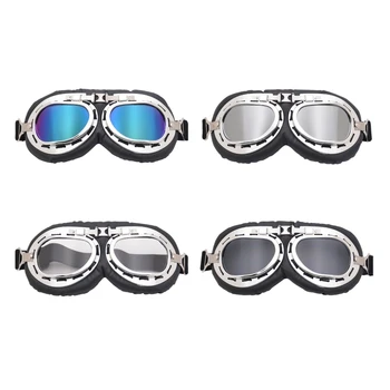 Мотоциклетные очки в винтажном стиле пилота, Круизер, скутер, очки для активного отдыха, велосипедные туристические очки для шлема