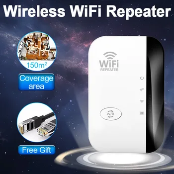 Мощный расширитель диапазона Wi-Fi в диапазоне 2,4 ГГц, 300 Мбит/с, Усилитель порта Ethernet, шифрование сигнала Wi-Fi WPS для Anyrou, Новинка 2023 года выпуска