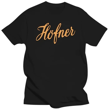 Мужская футболка с коротким рукавом, винтажная оранжевая футболка унисекс от Hofner, женская футболка с круглым вырезом
