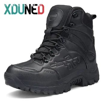 Мужские армейские ботинки XDUNED, походные ботинки, нескользящие резиновые сапоги, тактические армейские ботинки для пустыни, армейская рабочая обувь, мужские кроссовки