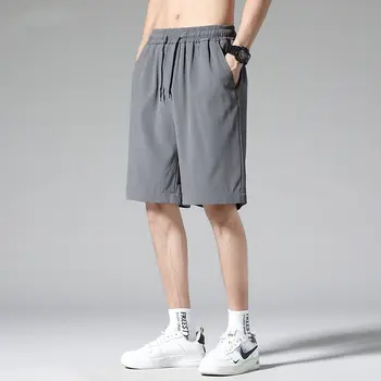 Мужские быстросохнущие шорты Осенний Персонализированный контрастный дизайн, Модные повседневные мужские короткие брюки для хай-стрит 2023, спортивные C61