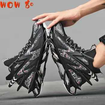 Мужские кроссовки Blade, Дышащие кроссовки, кроссовки для бега с граффити, Модная спортивная обувь с противоскользящим покрытием Zapatillas