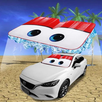 Мультяшная Оконная Пленка 6 Цветов Eye Pixar С Подогревом Лобового Стекла Солнцезащитный Козырек 130x70 см Козырек Переднего Окна Автомобиля Защита От Солнца