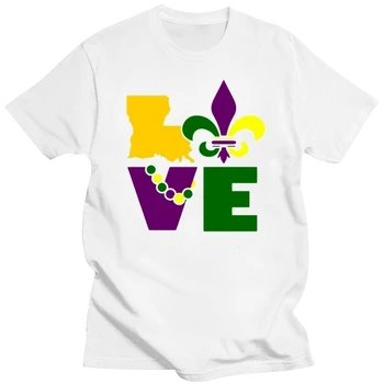 НОВАЯ футболка I LOVE MARDI GRAS в Луизиане, размер США EM1 (1)