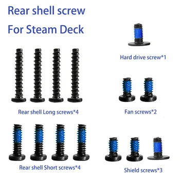 Набор винтов для Steam Deck Аксессуары для геймпада Комплект винтов для задней крышки игровой консоли Запасные крепежные винты