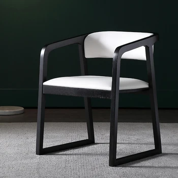 Набор стульев для столовой в скандинавском стиле, современные минималистичные табуреты из массива дуба, мебель для небольших квартир, стулья для учебы с мягкой высокой спинкой