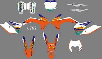 Наборы Наклеек с Изображением Мотоциклетной Команды и Фонов для KTM EXC EXCF XCW 2014 2015 2016