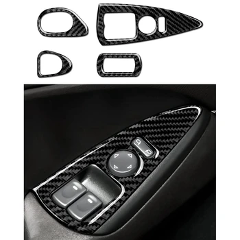 Накладка на панель переключателя стеклоподъемника из углеродного волокна, наклейка-деколь для Chevrolet Corvette C6 2005-2007, Аксессуары для интерьера