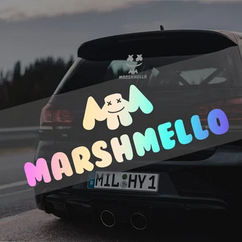 Наклейка на автомобиль Marshmello Marshmlow Tide электронная музыка, смайлик XX Eye, DJ, блокирующие наклейки на поцарапанное тело