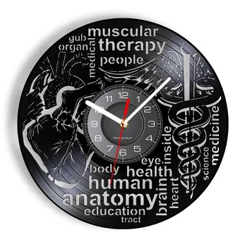 Настенные часы в медицинской тематике из виниловой пластинки LP, врач, медсестра, спасающая жизни, Светящиеся настенные часы для медицинского персонала
