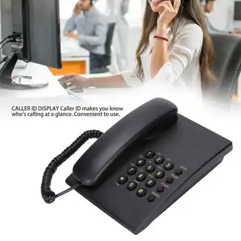 Настольный Проводной Телефон KX-T435 Проводной Стационарный Телефон с Регулируемой Громкостью Идентификатора Вызывающего Абонента для Дома, Отеля, Офиса