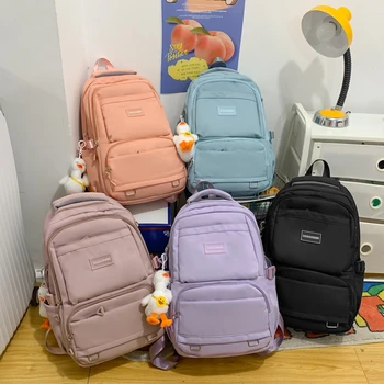 Нейлоновый женский рюкзак большой емкости, многослойная дизайнерская школьная сумка для девочек, рюкзаки для хранения на открытом воздухе, студенческие сумки для книг