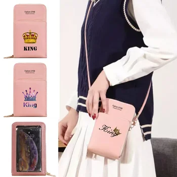 Новая Сумка для Телефона Серии King для iPhone 13 12 11 Pro Max X XS Samsung Xiaomi Huawei Messenger Bag Мобильный Кошелек для Женщин-Клатчей