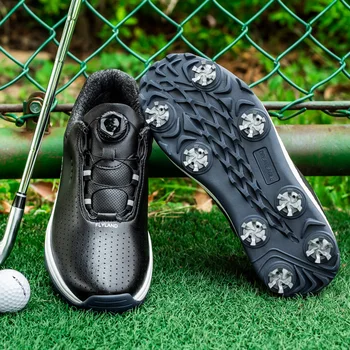 Новое поступление, женская обувь для гольфа с шипами, противоскользящие спортивные кроссовки для женщин, дизайнерская спортивная обувь, женские кроссовки для гольфа с быстрой шнуровкой