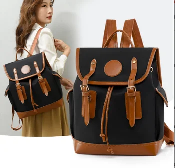 Новый корейский модный водонепроницаемый Оксфордский рюкзак, элегантный дизайн, мужская и женская школьная сумка большой емкости, повседневные дорожные сумки через плечо