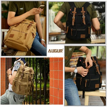Новый модный мужской рюкзак, винтажный холщовый рюкзак, школьная сумка, мужские дорожные сумки, сумка для ноутбука, ретро-сумка для путешествий большой емкости