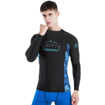 Новый мужской водолазный костюм 2023 года, раздельный топ для плавания с длинным рукавом, Пляжный солнцезащитный крем, быстросохнущий костюм для водных видов спорта, серфинга, топ для плавания