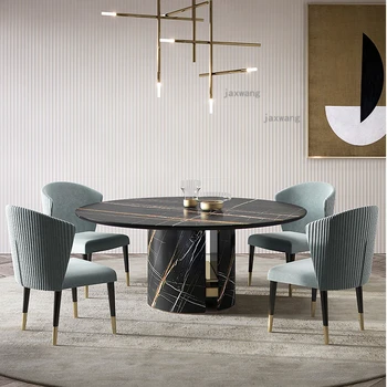 Обеденные стулья из массива дерева в скандинавском стиле для мебели для гостиной, Современный роскошный гостиничный обеденный стул, тканевая спинка, стул из кожи на заказ