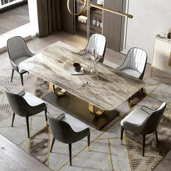 Обеденный стол классического дизайна, Модная Популярная мебель для дома в скандинавском стиле, обеденный стол и стулья для маленькой квартиры, Комбинированный дом