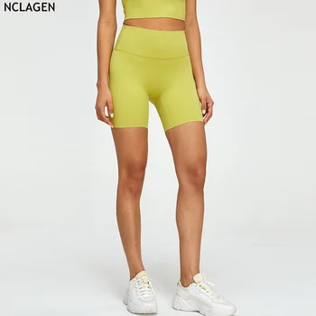 Облегающие шорты для фитнеса из лайкры NCLAGEN, женские спортивные шорты для йоги с высокой талией, подтягивающие ягодицы, для бега в тренажерном зале, дышащие леггинсы сухой посадки
