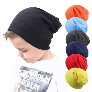 Однотонная шляпа для уличных танцев в стиле хип-хоп, детская вязаная шапка, зимние теплые детские шапочки, кепки, детский пуловер, капор
