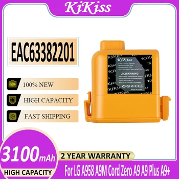 Оригинальный Аккумулятор KiKiss EAC63382201 3100mAh Для LG A958 A9M Cord Zero A9 Plus A9Plus A9 + A9PETNBED2X A9PETNBED A9MULTI Bateria