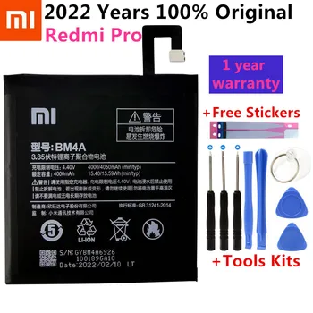 Оригинальный аккумулятор Xiao Mi Phone 4000 мАч BM4A Аккумуляторы для телефонов Xiaomi Hongmi Redmi Pro Battery + инструменты