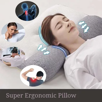 Ортопедическая Шейная Контурная подушка, Супер Эргономичная подушка, Ортопедические положения для сна, подушка для облегчения боли в шее и плечах