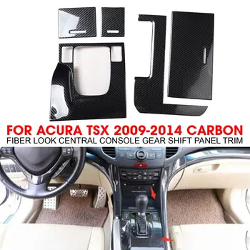 Отделка панели переключения передач центральной консоли из углеродного волокна для Acura TSX 2009-2014