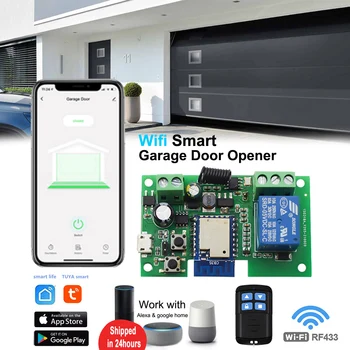 Открывалка Гаражных Ворот WIFI Tuya Smartlife App Пульт Дистанционного Управления Smart On Off Switch 1/2/4 CH Релейный Модуль для Alexa