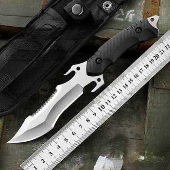 Открытый Прямой нож из нержавеющей стали 5Cr13Mov Высокой твердости, Нож для самообороны, Нож для выживания, Кемпинг, Рыбалка, Портативный Открытый нож