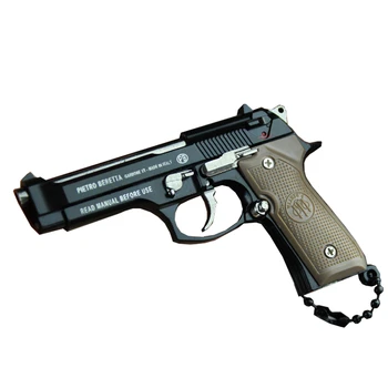 Пистолет Beretta 92F 1:3, Детские игрушки, Металлическая Миниатюрная модель, Брелок, Ремесленная подвеска, Поддельный пистолет для мужчин, Мини-пистолет, Игрушки-новинки