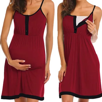 Платье для кормления на подтяжках для беременных, платье для душа при беременности, платье для кормления грудью, платье для кормления грудью, летнее повседневное платье в складку, ночная рубашка